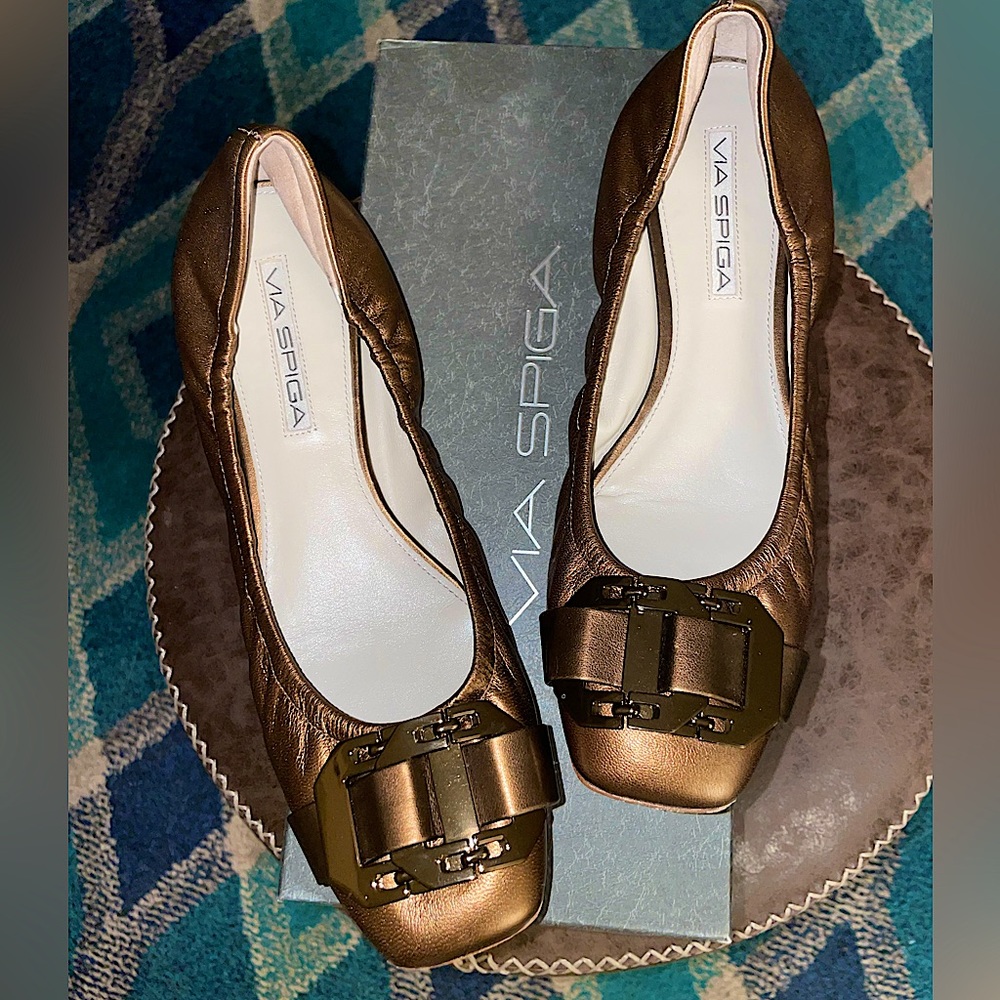 ✨Via Spiga~Oren Bronze Ballet Flats~ Size: 7M
